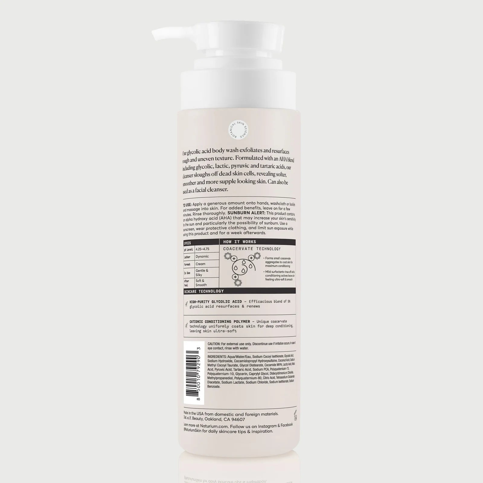 Naturium The Smoother Glycolic Acid Exfoliating Body Wash