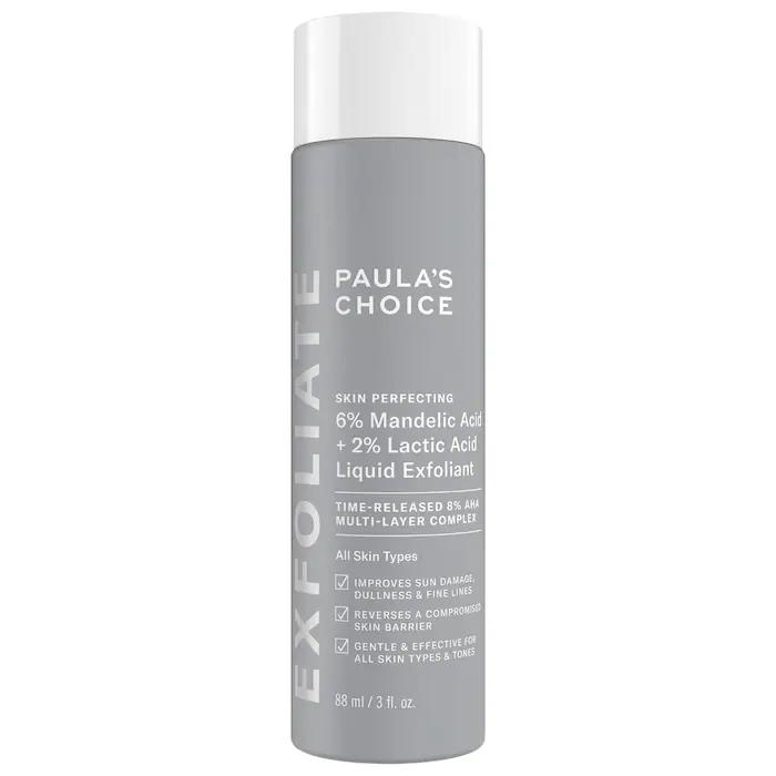 Paula's Choice  6% Mandelic Acid + 2% Lactic Acid AHA Liquid Exfoliant for Dark Spots, Textured Skin