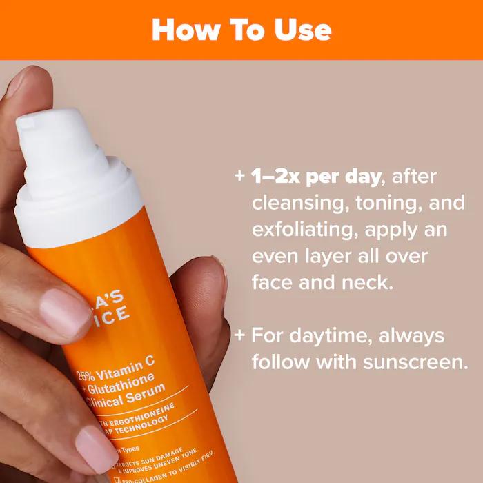 Paula's Choice  25% Vitamin C + Glutathione Clinical Serum for Brightening & Dark Spots