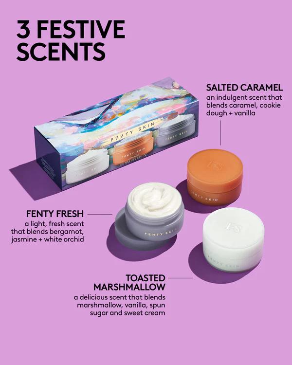 FENTY BEAUTY LIL BUTTA DROPZ MINI SHIMMERING WHIPPED OIL BODY CREAM TRIO