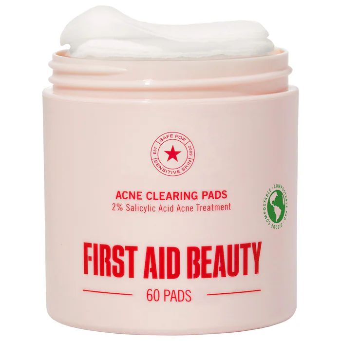 First Aid Beauty Acne Clearing Pads - 2% Salicylic Acid Acne Treatment