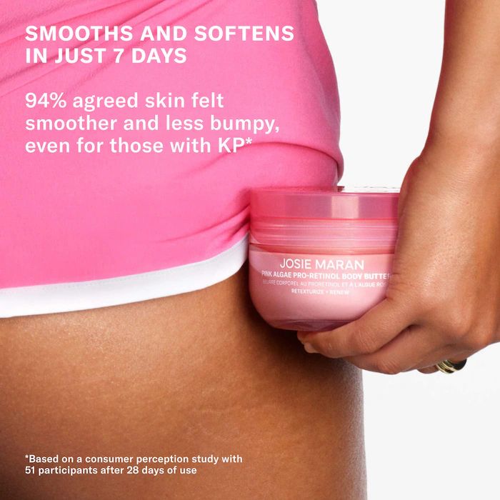 ‎Josie Maran Pink Algae Pro-Retinol Body Butter for Anti-Aging and KP