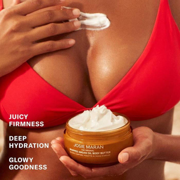Josie Maran Topless Tangerine - Whipped Argan Oil Refillable Firming Body Butter Jar