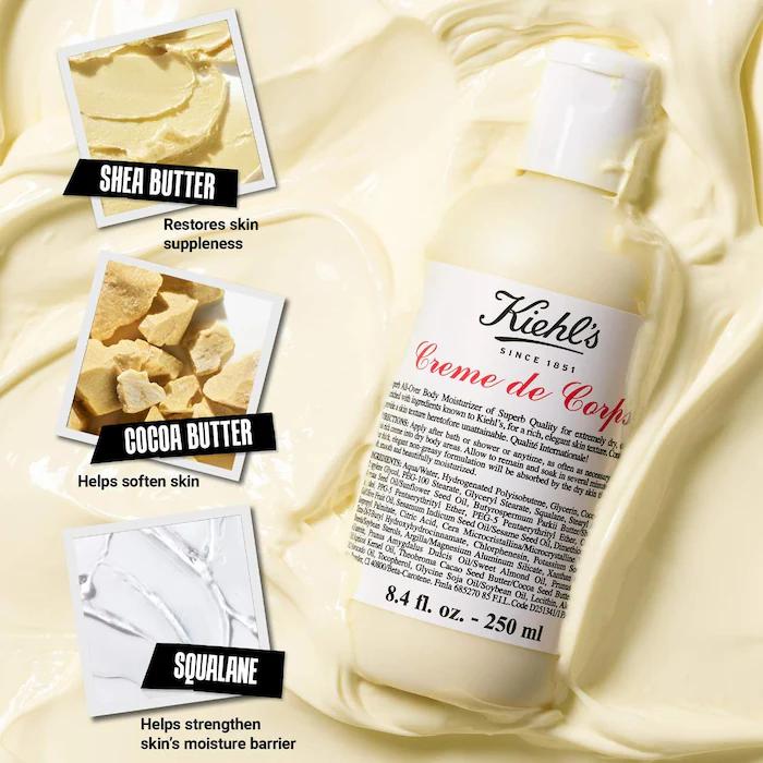 Kiehl's Since 1851 Crème de Corps Refillable Hydrating Body Lotion with Squalane